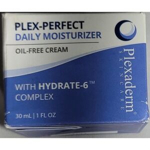 Plexaderm Plex-Perfect Daily Moisturizer Oil-Free Cream 1oz Hydrate-6 Complex